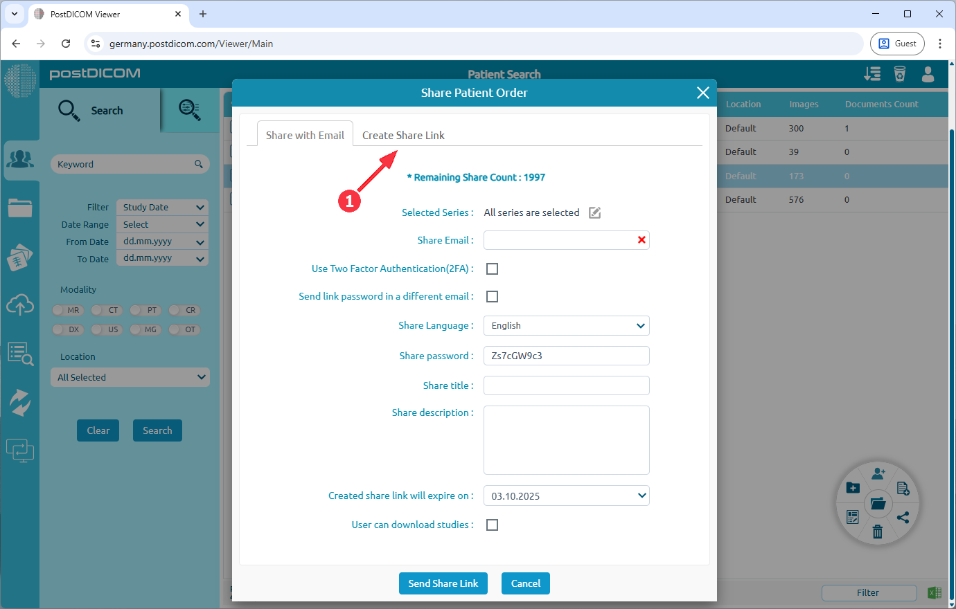 Share Patient Orders
