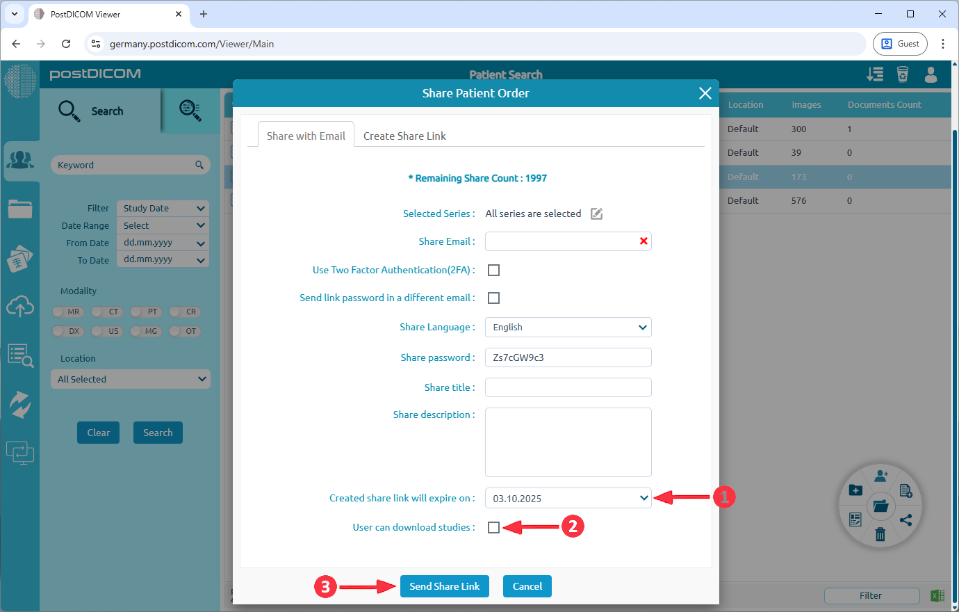 Share Patient Orders
